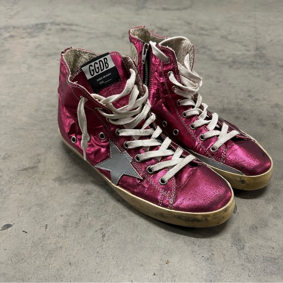 Golden Goose Shoes - Golden Goose Francy Sneakers Pink Foil 38